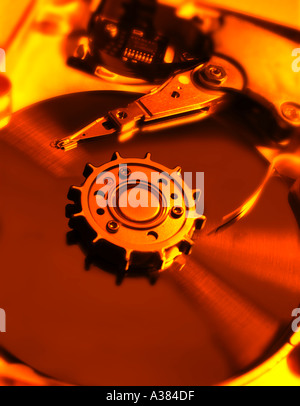 Disque dur ORDINATEUR CLOSE UP Banque D'Images