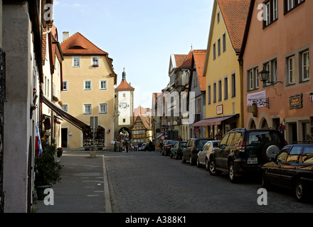 Tauber Rothenburg o d Sieberturm Banque D'Images