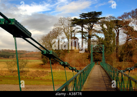 Passerelle de Dryburgh sur St Cuthbert s Way de Melrose à St Boswells Banque D'Images