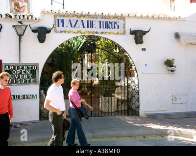 Entrée principale des arènes Mijas Pueblo Banque D'Images