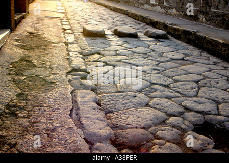 Italien Strasse rue dans Pompeji Banque D'Images