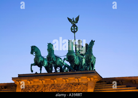 Porte de Brandebourg Berlin paris square quadriga Quadriga Brandenburger Tor Pariser Platz Banque D'Images