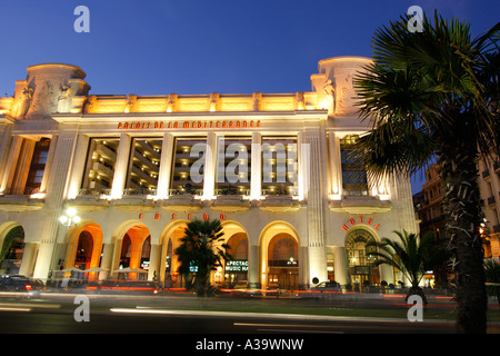 France Nice Promenade des Anglais Hôtel Palais de la Méditerranée Casino Theatre Banque D'Images