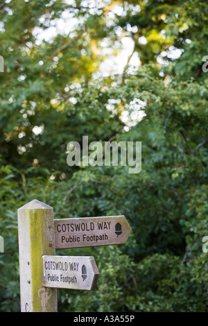 Cotswold Way post doigt Gloucestershire Banque D'Images