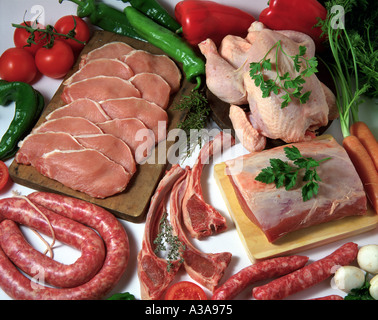 Assortiment de viande Banque D'Images