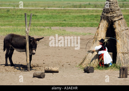 Hongrie Kiskunsagi Bugaci Ville Parc National Horse Show Cowboy Hongrois Banque D'Images