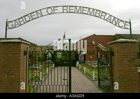 Jardin du souvenir républicain memorial garden falls road lower ouest de Belfast en Irlande du Nord Banque D'Images