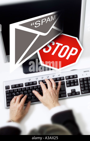 Spam-Mail Banque D'Images