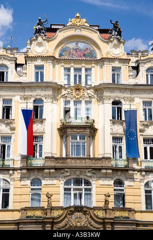 République Tchèque Bohemia Prague Old Town Square Art Nouveau Le ministère du Développement Local conçu par l'architecte Osvald Polivka Banque D'Images