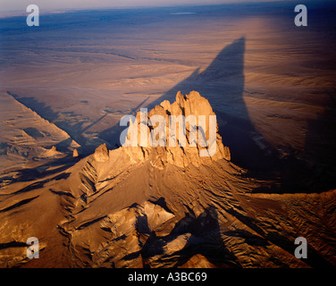 Vue aérienne de la Réserve Navajo Shiprock près du Nouveau Mexique Shiprock Banque D'Images