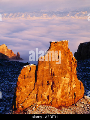 Indépendance Brouillard Rock Colorado Colorado National Monument Banque D'Images