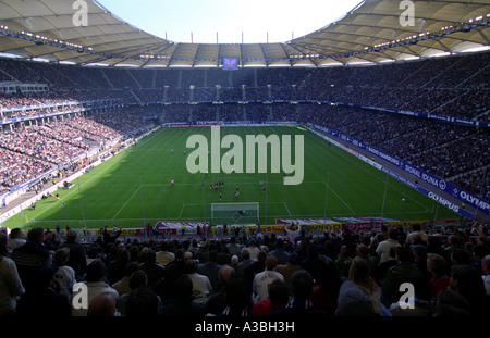 Hambourg SV club de football un match de ligue à l'AOL Arena contre le Hansa Rostock. Banque D'Images