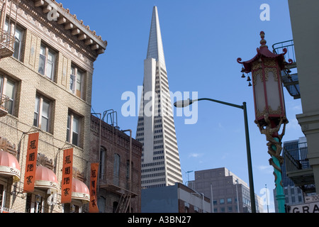 Vue de la Transamerica Building San Francisco California USA Banque D'Images