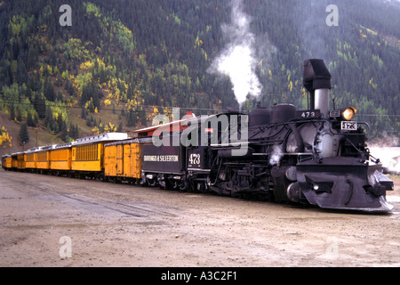 Silverton Train dans les Rocheuses Colorado USA Banque D'Images