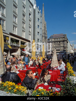 Stock im Eisen, Graben Platz, St Stephen's Cathedral, Vienne, Autriche Banque D'Images