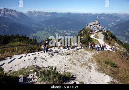 Alpes bavaroises au Kehlsteinhaus en montagne Obersalzberg près de Berchtesgaden Allemagne Banque D'Images