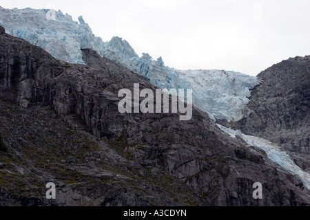 Ice glacier sur Mendenhall Glacier en Alaska Banque D'Images