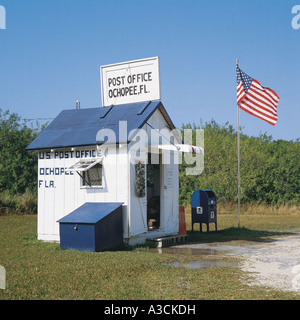 Petit bureau de poste des États-Unis dans la région de Ochopee, USA, Floride, Ochopee Banque D'Images