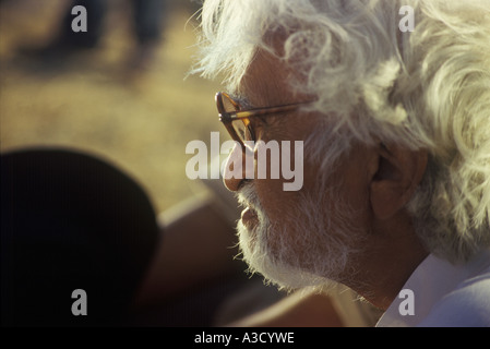 Portrait de VCA76767 artiste peintre de renommée mondiale M F Husain Banque D'Images