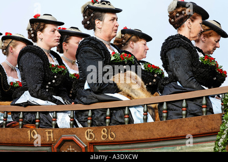 Défilé Leonhardi dans Bad Toelz, Haute-Bavière, Allemagne Banque D'Images