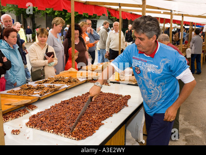 Le marché hebdomadaire de Felantix, Majorque, Îles Baléares, Espagne Banque D'Images