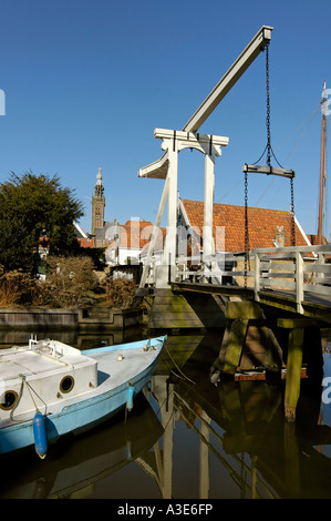 Edam Volendam Hollande Pays-Bas du Nord le pont de Kwakel Banque D'Images