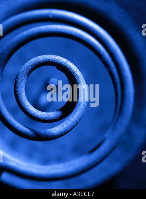 Résumé de la vie toujours géométriques en bleu en spirale Banque D'Images