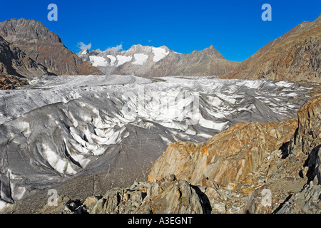 Glacier d'Aletsch, Valais, Suisse Banque D'Images