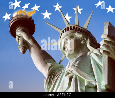 AMERICANA : Statue de la Liberté à New York Banque D'Images