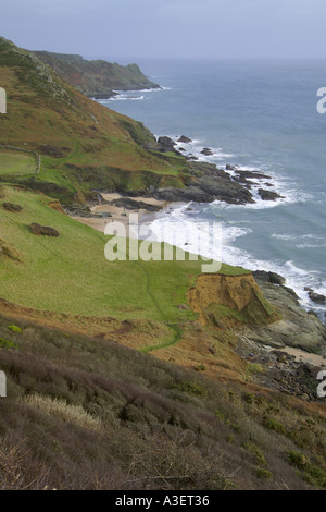 Gara Rock South Devon UK Vue de la plage d'en haut Banque D'Images