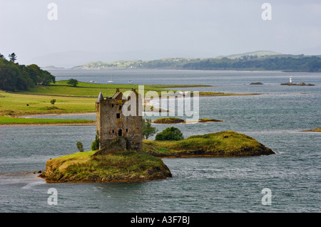 Château de Stalker sur le Loch Linnhe, près de Port Appin Ecosse Banque D'Images