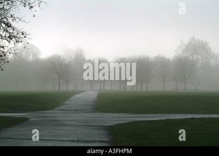 Brouillard décembre dans Regents Park Londres Banque D'Images