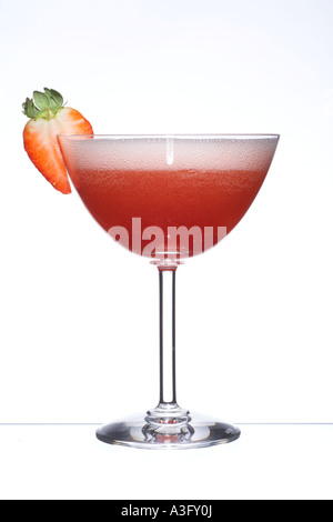 Martini fraise Champagne Banque D'Images