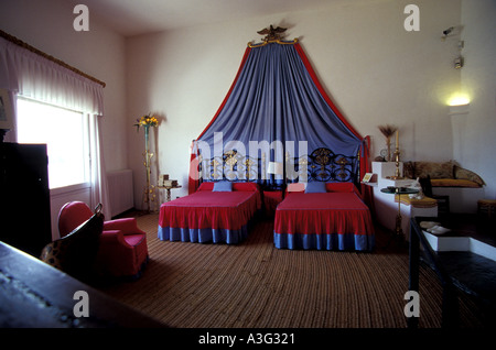 Chambre dans la maison de Dali à Port Lligat, Costa Brava, Espagne Banque D'Images