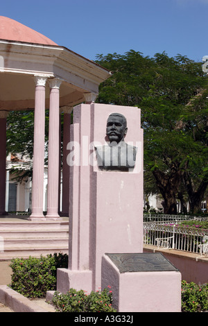 Buste de Antonio Maceo Parc Marti Remedios Cuba Banque D'Images