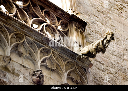 Barrio Gotico gothique de la Calle del Bisbe à Barcelone Calle del Bisbe Banque D'Images