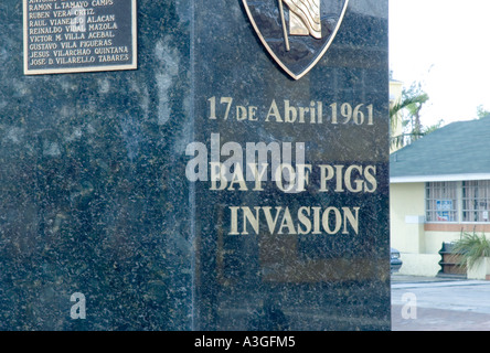Mémorial de l'invasion de la baie des Cochons dans Little Havana Miami Floride Banque D'Images