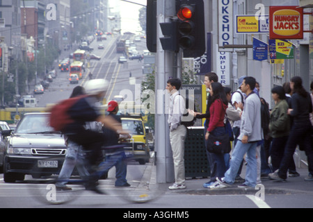 Scène de rue à Melbourne, Victoria, Australie Banque D'Images