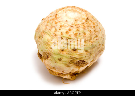 Céleri-rave isolated on a white background studio. Banque D'Images