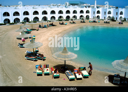 Vacances resort à saoudite beach village de Hurghada red sea egypt editorial Utilisez uniquement Banque D'Images
