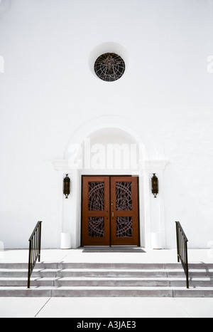 Eglise de l'Immaculée Conception porte en Ajo Banque D'Images