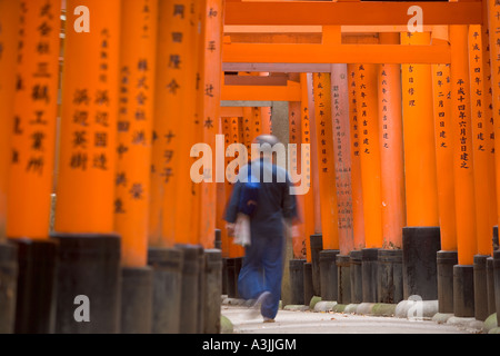Sanctuaire Fushimi Inari, Kyoto, Japon Banque D'Images