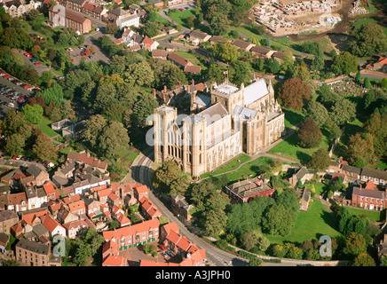 La cathédrale de Ripon North Yorkshire UK Vue aérienne Banque D'Images