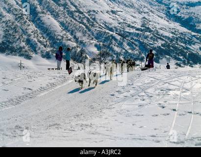 Traîneau vallée d'Urseren près du village d'Andermatt alpes Suisse canton d'uri, Suisse Banque D'Images