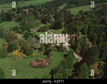 Tyntesfield House et le parc Somerset UK Vue aérienne Banque D'Images