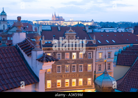 Horizon de Prague, château de Prague, République Tchèque Banque D'Images