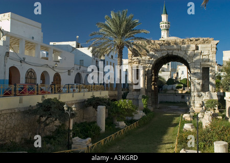 Arc de Triomphe de Marc Aurel, Marcus Aurelius, à Tripoli, Libye Banque D'Images