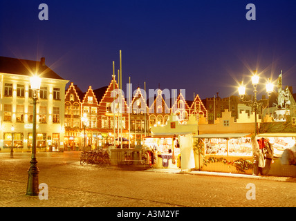 Marché de Noël, Bruges, Belgique Banque D'Images