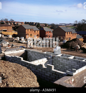 Développement de nouveaux logements à Plympton, Plymouth, Devon, Angleterre, Royaume-Uni. Banque D'Images
