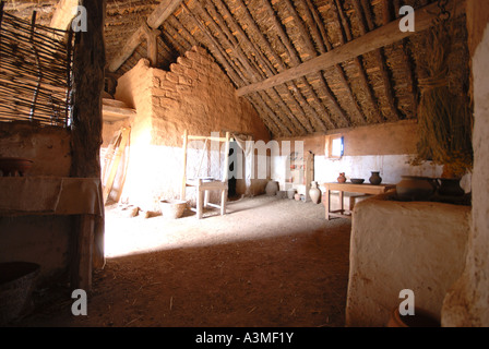 Reconstrucción de una casa tipica de la ciudad de numancia Detalle del interior Banque D'Images